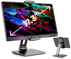 ROADOM Support Tablette Réglable 360° Support Pivotant 180° Pince Inclinable Pliable - Photo 1/6