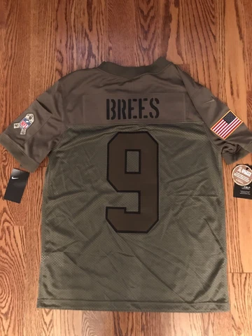 NIKE NFL SALUTE TO SERVICE NEW ORLEANS SAINTS DREW BREES FOOTBALL JERSEY - $170 Cover