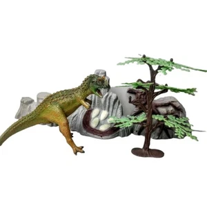 T-Rex Dinosaur Dino Diorama Landscape Tree Figure Figurine Birthday Cake Topper - Picture 1 of 24