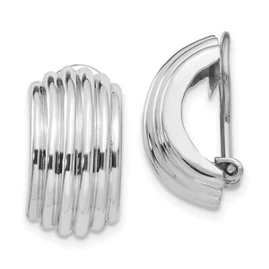 14k White Gold Non-pierced Clip On Earrings - Picture 1 of 7