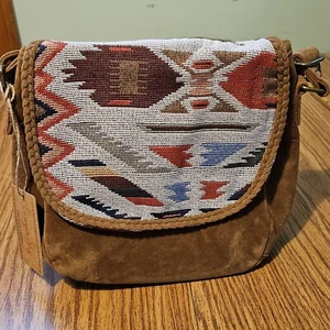 NWT Canyon Sky Aztec Style Purse Handbag Southwestern Shoulder Strap Snap Close - Picture 1 of 12