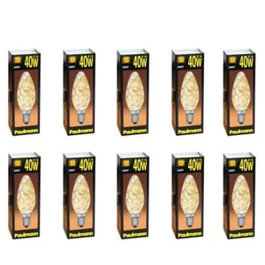 10 x Paulmann Kerze Krokoeis Gold 40W E14 Kerzen 40 Watt Glühbirnen 562.40 - Bild 1 von 4