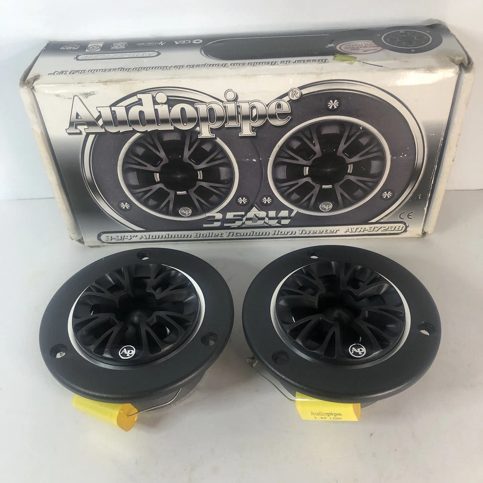 Audiopipe ATR-3723B 350 W Max 3-3/4" Aluminum Bullet Titanium Horn Audio Tweeter - Image 1 of 4