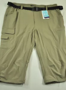 men's Mier hiking capris beige size 38 quick dry belt elastic in waist six pocke - Picture 1 of 7