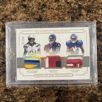 2017 Panini Mike Williams Deshaun Watson Wayne Gallman Triple Patch /10 Rookie - Image 1 of 2