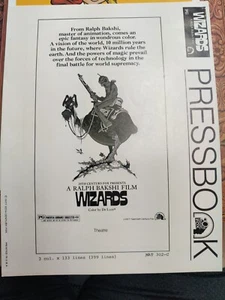WIZARDS ORIGINAL UNUSED PRESS BOOK 1977 RALPH BAKSHI PRESSBOOK 13 PAGES - Picture 1 of 7
