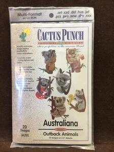 Cactus Punch Embroidery CD Australian Outback Animals 20 Designs Volume 1 NEW - Bild 1 von 2