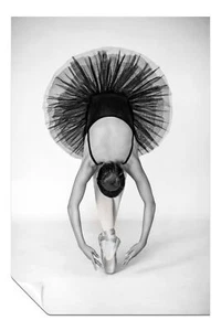 Dancing Ballerina in Black dress Artistic Poster Wall Art Home Decor - Picture 1 of 4