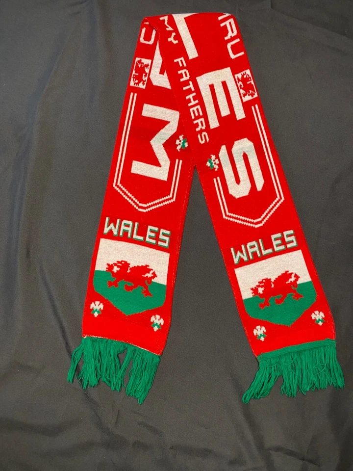Bufanda de fútbol de la selección nacional de GALES de colección rara talla única Foto 1 de 4