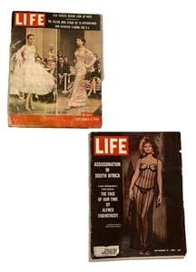 Vintage LIFE Magazine Lot Sophia Loren 1966 & Dior Fashion 1954 Collectibles - Picture 1 of 10