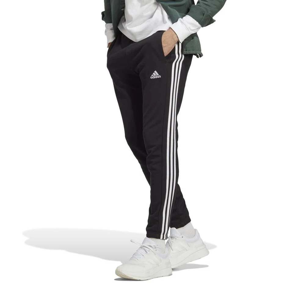 Adidas Essentials French Terry Tapered Cuff 3 strisce pantaloni da uomo pantaloni da jogging - Immagine 1 di 1