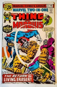 Marvel Two-in-One #15 Thing & Morbius 1976 Bronze Age Key! Living Eraser - Picture 1 of 4