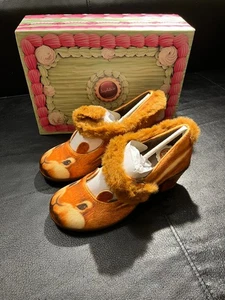 Scarpe con tacco design cioccolata calda donna taglia UK 3 marroni coniglietto viso nutty guance - Foto 1 di 8