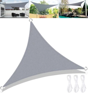 Tenda a Vela Triangolare 3X3X3M,Impermeabile Vela Ombreggiante,Anti UV E Antipio - Foto 1 di 12