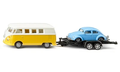 Siku 2567 - Volkswagen VW T1 Panel Van with Trailer & VW Beetle - Scale 1:50 - Image 1 of 4