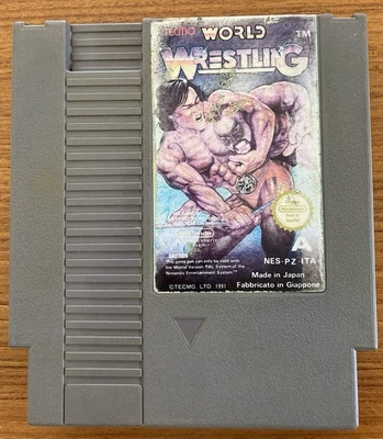 NES ~ TECMO WORLD WRESTLING ~ Nintendo Game NES-PZ-ITA Game Cart Only Pal A - Image 1 of 4