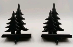 2 Christbaumstrumpf Aufhänger Halter Dunkel Metall Urlaub Neu - Bild 1 von 7