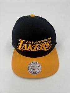 Mitchell & Ness NBA Los Angeles Lakers Original Fit Snapback Black & Yellow OSFA - Picture 1 of 7