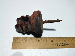 Vintage braun Keramik Porzellan elektrischer Isolator 2 Ebenen - Bild 1 von 5