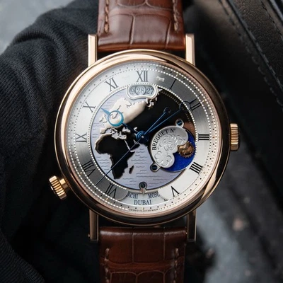 Reloj Breguet Classique 5717BR Europa África Hora Mundi Hora Mundial Oro Rosa 43 Foto 1 de 4