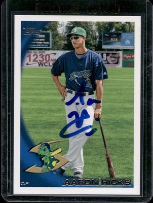 Aaron Hicks 2010 Topps Pro Debut #2 IP AUTO AUTOGRAPH RC Rookie *FREE SHIP* - Image 1 of 2