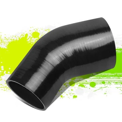 REDUCTOR 3"-3.5" 45 GRADOS 4 CAPAS MANGUERA SILICONA NEGRA ADMISIÓN/TURBO TUBO ACOPLADOR Foto 1 de 4