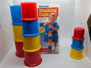 Tazas apilables/anidadas Shelcore vintage en caja. 10 tazas. (1991) - Imagen 1 de 10