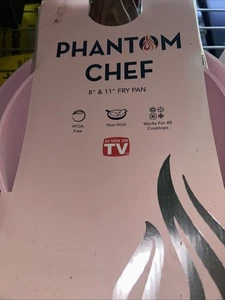 Pink Phantom Chef Grove Collection 2-Piece Nonstick Frying Pan Set  8" & 11" - Picture 1 of 2