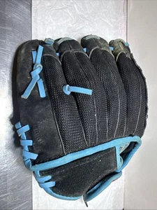 Rawlings Savage Black Turquoise Suede Leather Baseball Glove S10NB 10 Inch RHT - Picture 1 of 2