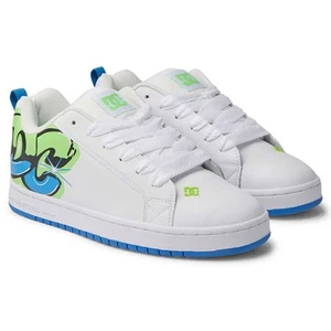 DC Shoes Para Hombre Court Graffik Blanco/Lima/Turquesa Zapatillas bajas (WLQ) - Imagen 1 de 6