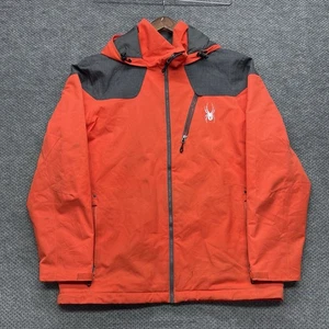 SPYDER Entrant Dermizax Thinsulate VINTAGE Ski Jacket Orange Large Full Zip Up - Picture 1 of 6