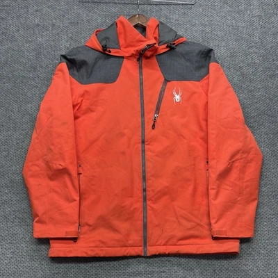SPYDER Entrant Dermizax Thinsulate VINTAGE Ski Jacket Orange Large Full Zip Up - Image 1 of 4