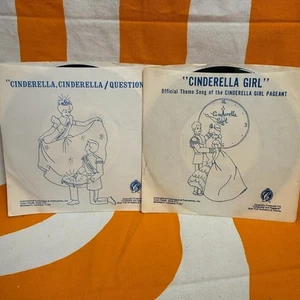 Rare 1976 Cinderella Girl Pageant Set Of 2 7" 45RPM Song & Questions - Picture 1 of 16