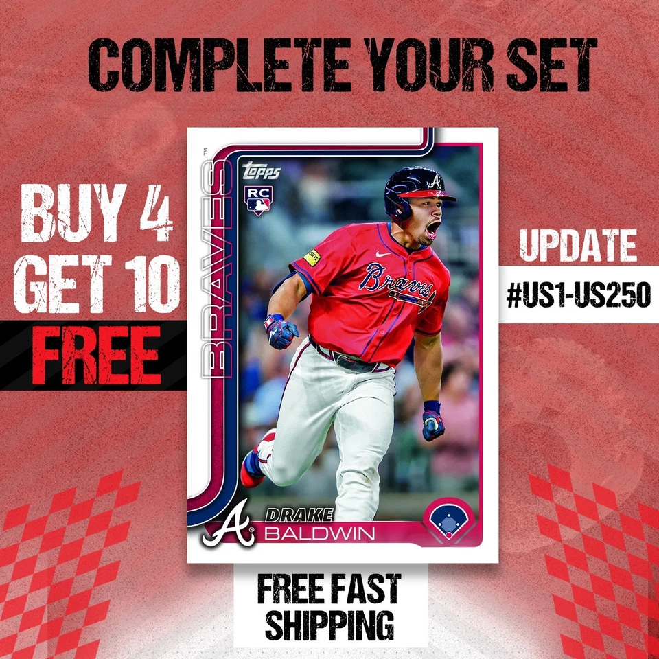 2025 Topps Update Baseball Singles #US1-US250 You Pick Complete Your Set - Image 1 of 1