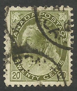 Canada 84. 20c Numeral. VF.  Two partial cds postmarks - Bild 1 von 2