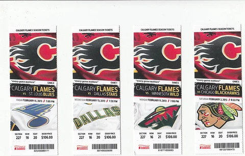 CALGARY FLAMES VS MINNESOTA WILD FULL TICKET STUB 2/11/13 WILD 2-1 SHOOTOUT WIN Cover
