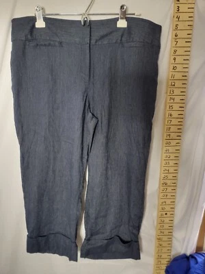 Fashion Bug Women’s Capri Pants Size 18 Blue Cuffed Dressy Casual Career Church - Image 1 of 4