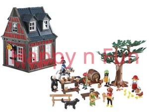 Playmobil ® lot médiéval 7785 Maison à Colombages Rouge + 6464 Taverne - Imagen 1 de 1