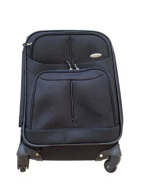 SAMSONITE 21" EXPANDABLE 4 Wheel SPINNER CARRY ON SUITCASE BLACK BAG Luggage - Image 1 of 4