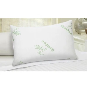 Queen Size Soft Plush Bamboo Memory Foam Support Pillow - Picture 1 of 10
