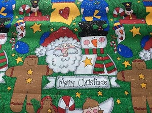 TRENA'S CHRISTMAS WISH BY TRENA HEDGAHL FOR GENERAL FABRICS-WITH GLITTER-BTY - Picture 1 of 3