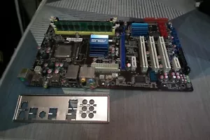 ASUS P5QL PRO Rev:1.02G LGA 775 Intel Motherboard + CPU C2D E7400, RAM 1 GB, E/A - Bild 1 von 10
