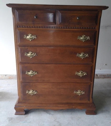Ethan Allen Vtg Classic Manor Maple 6 Drawer Chest 15-5204 Imperfect Sold as is Cover