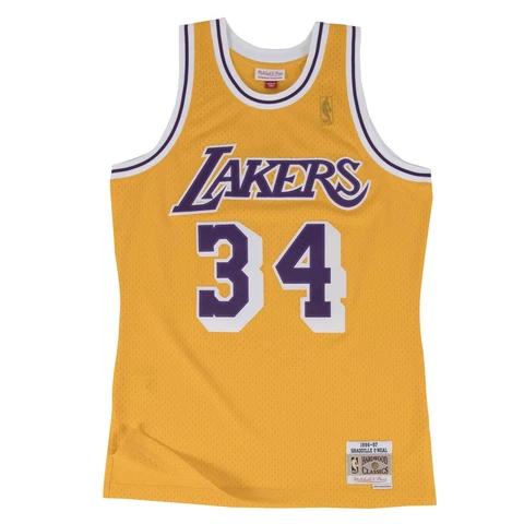Mens Mitchell & Ness NBA Swingman Home Jersey Lakers 96 Shaquille O'Neal Cover