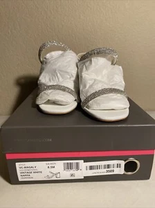 Vince Camuto Damen Shetana Leder offene Zehenpartie Freizeit Knöchelriemen, rein, Größe 8,5 - Bild 1 von 11