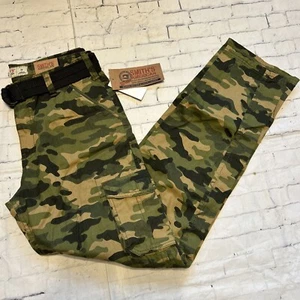 Youth Boys Sz XL 18  Camouflage Cargo Hunting Pants Camo Belted Smith’s American - Picture 1 of 11