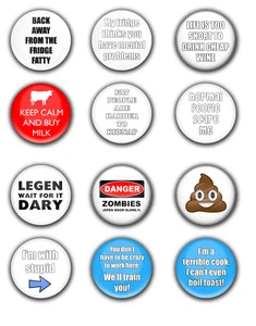 Divertidos imanes de nevera novedad - diseños variados - gran idea de regalo - imanes de 58 mm - Imagen 1 de 1