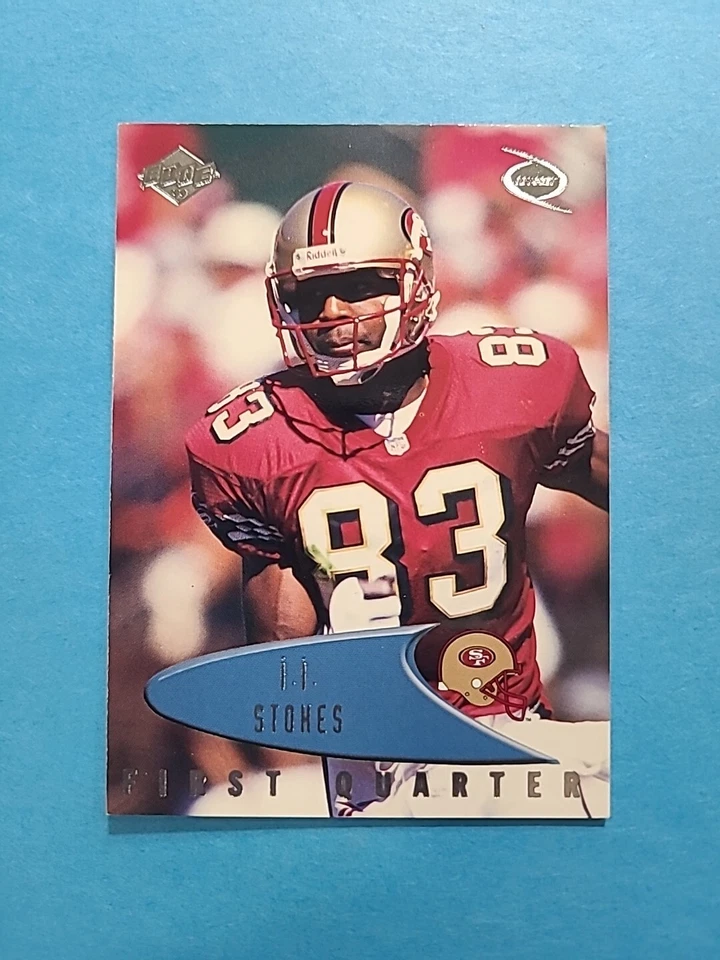 J.J. STOKES 1999 COLLECTOR'S EDGE ODYSSEY FOOTBALL CARD # 131 H5627 - Image 1 of 2