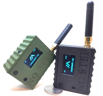 2 Heltec V3 Meshtastic Nodes READY TO USE  w/custom case 2Kmah battery BLK/green - Image 1 of 4