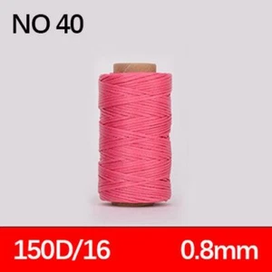 Flat Waxed Thread String Lines For Stitching Leather 0.8mm 16 Yarn Count 30m 50m - Picture 1 of 49